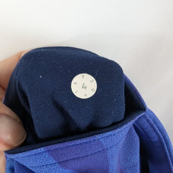 Lululemon Wunder Under Pant Leggings Blue Midnight Tulle Athletic Women's Size 4 - Picture 5 of 5